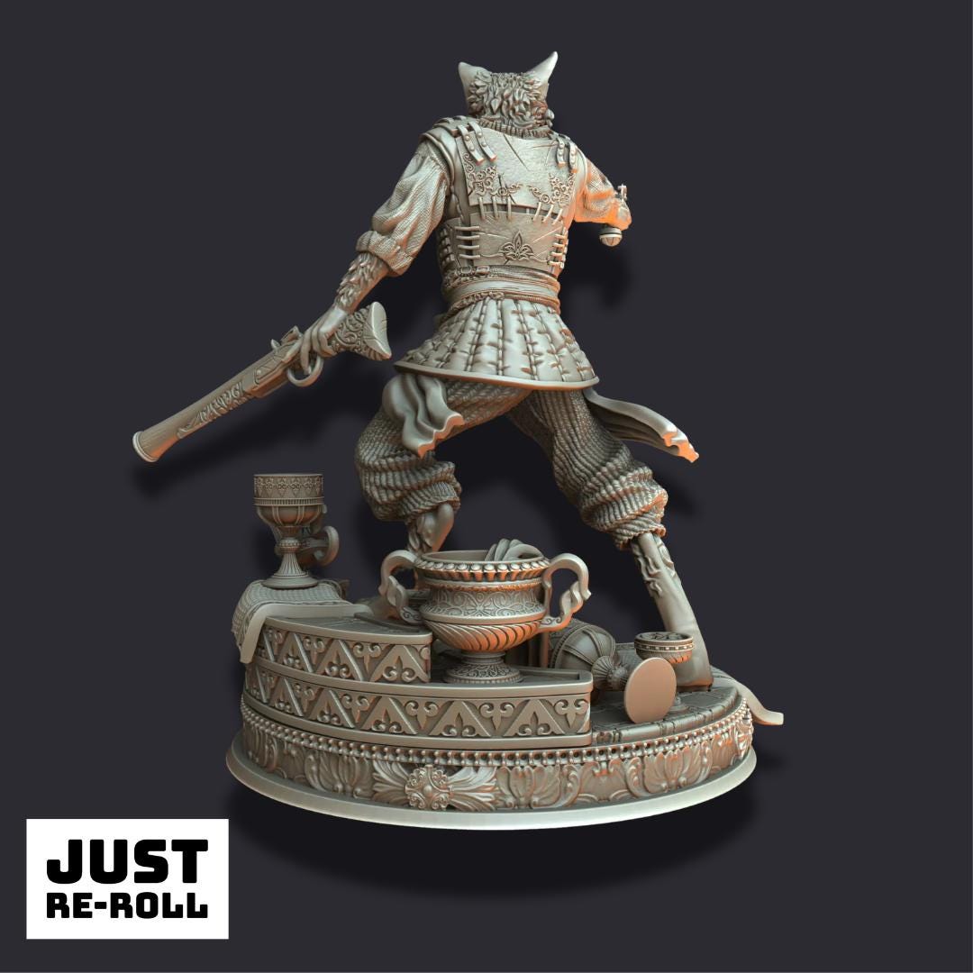 Sultan’s Bodyguard – Kara’Ta - 3D Printed Gunslinger Character Miniature