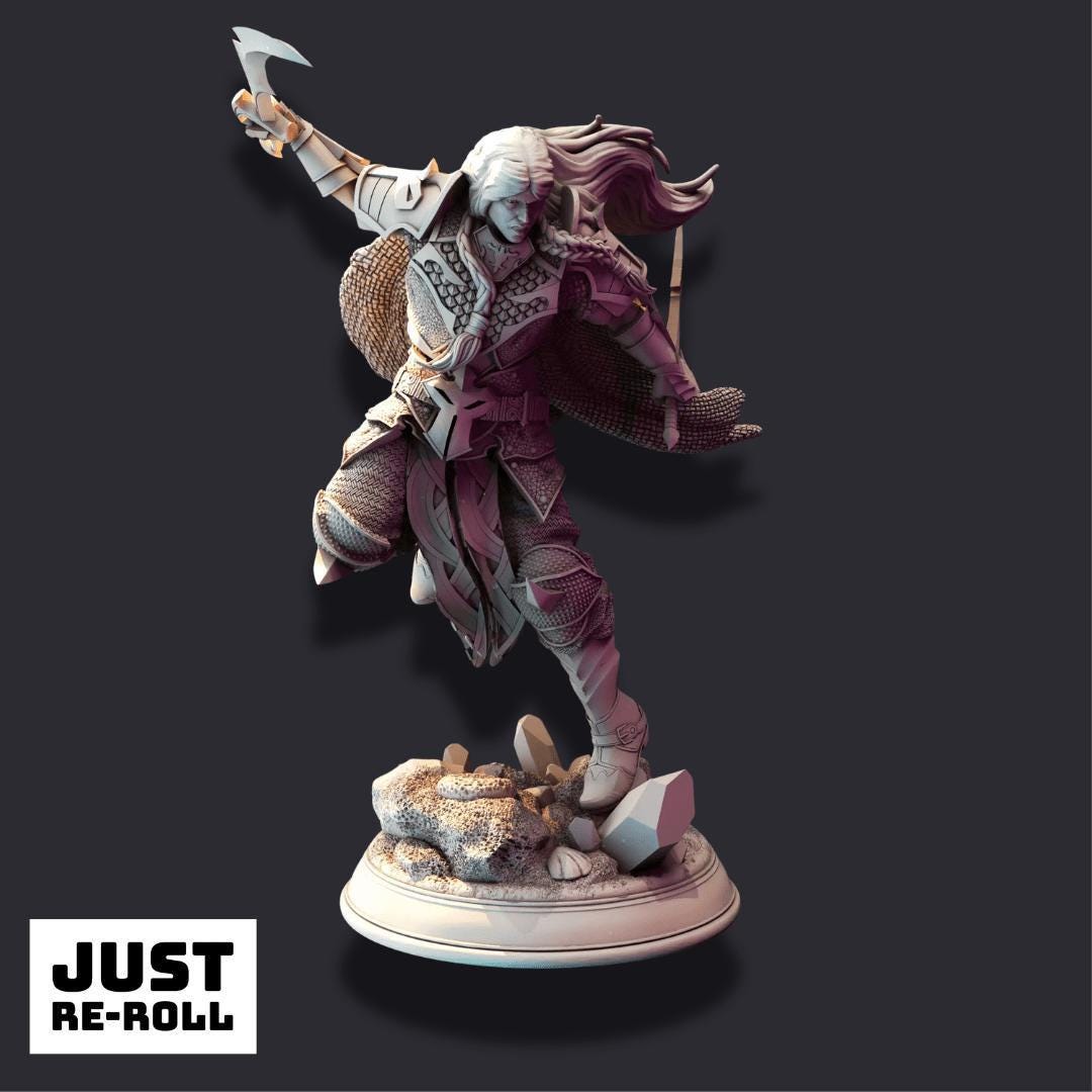 Xandir Nvata – Ranger of Swamps - 3D Printed Fighter Character Miniature