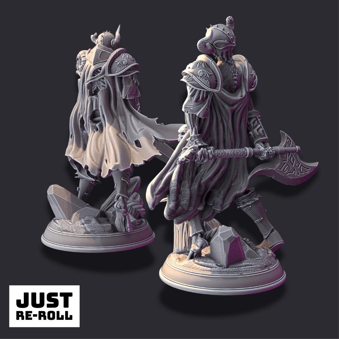 Arisen Warriors – Skeletal Guardians - 3D Printed Monster Character Miniature