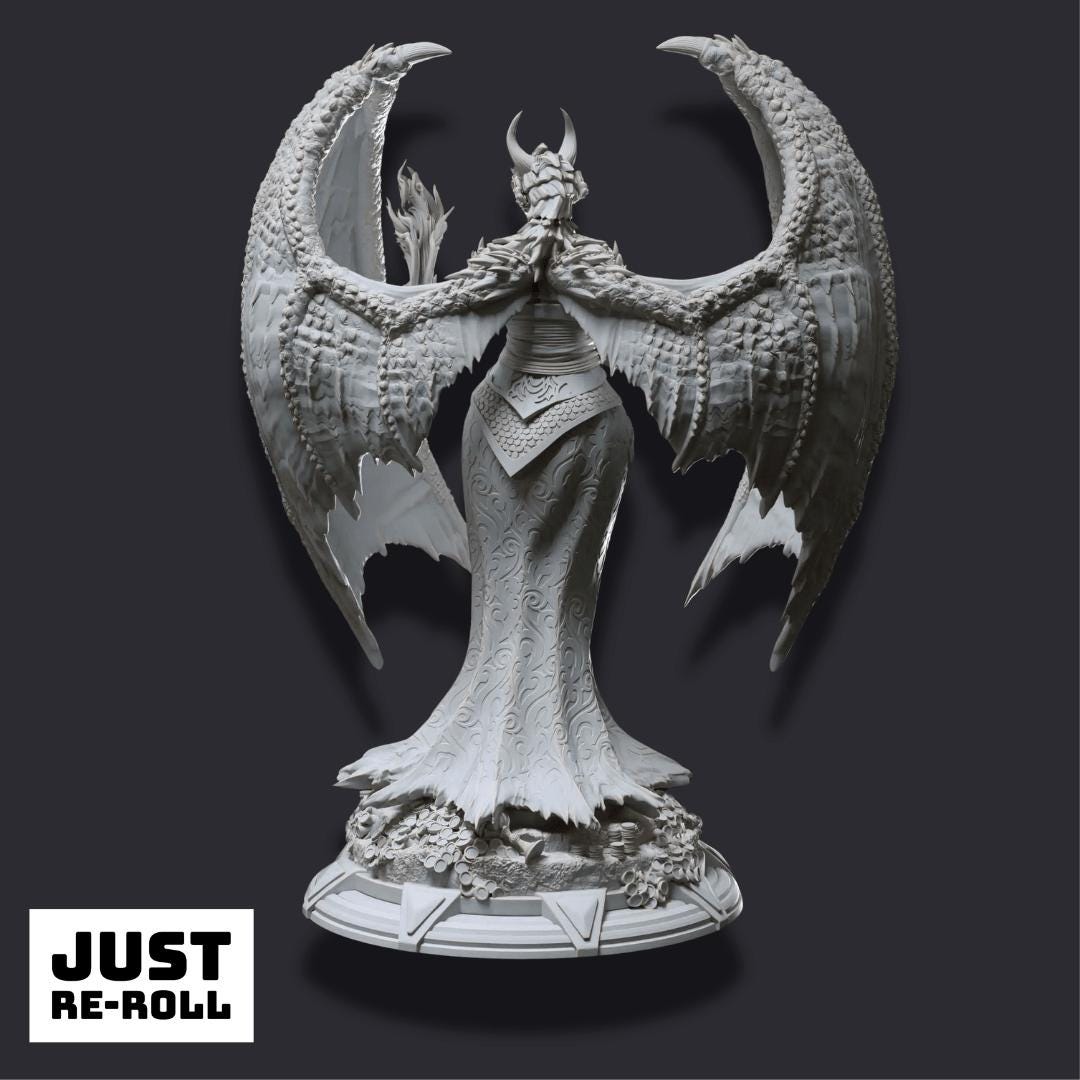 Tharvaya – Dragon Warlock - 3D Printed Warlock Character Miniature