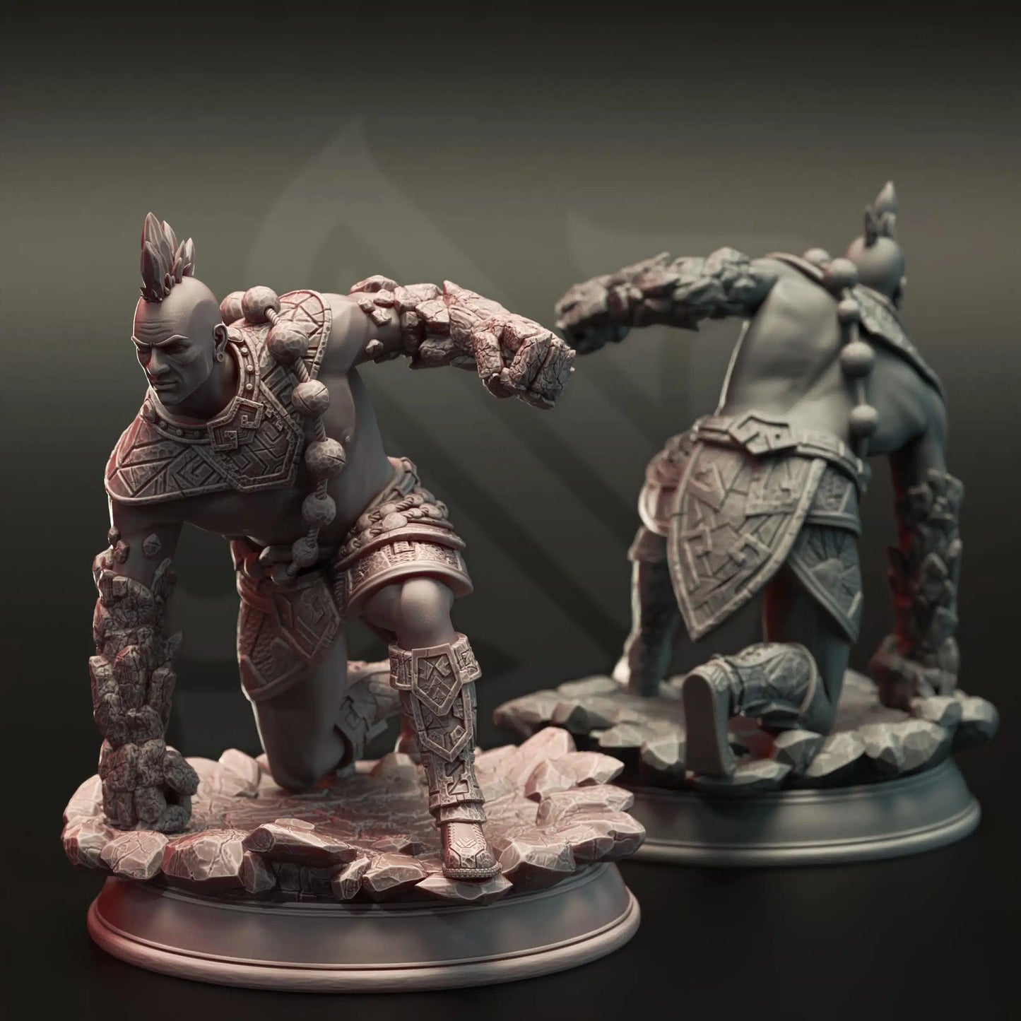 Markus Craghand – Earth Elemi Crusher - 3D Printed Fighter Character Miniature