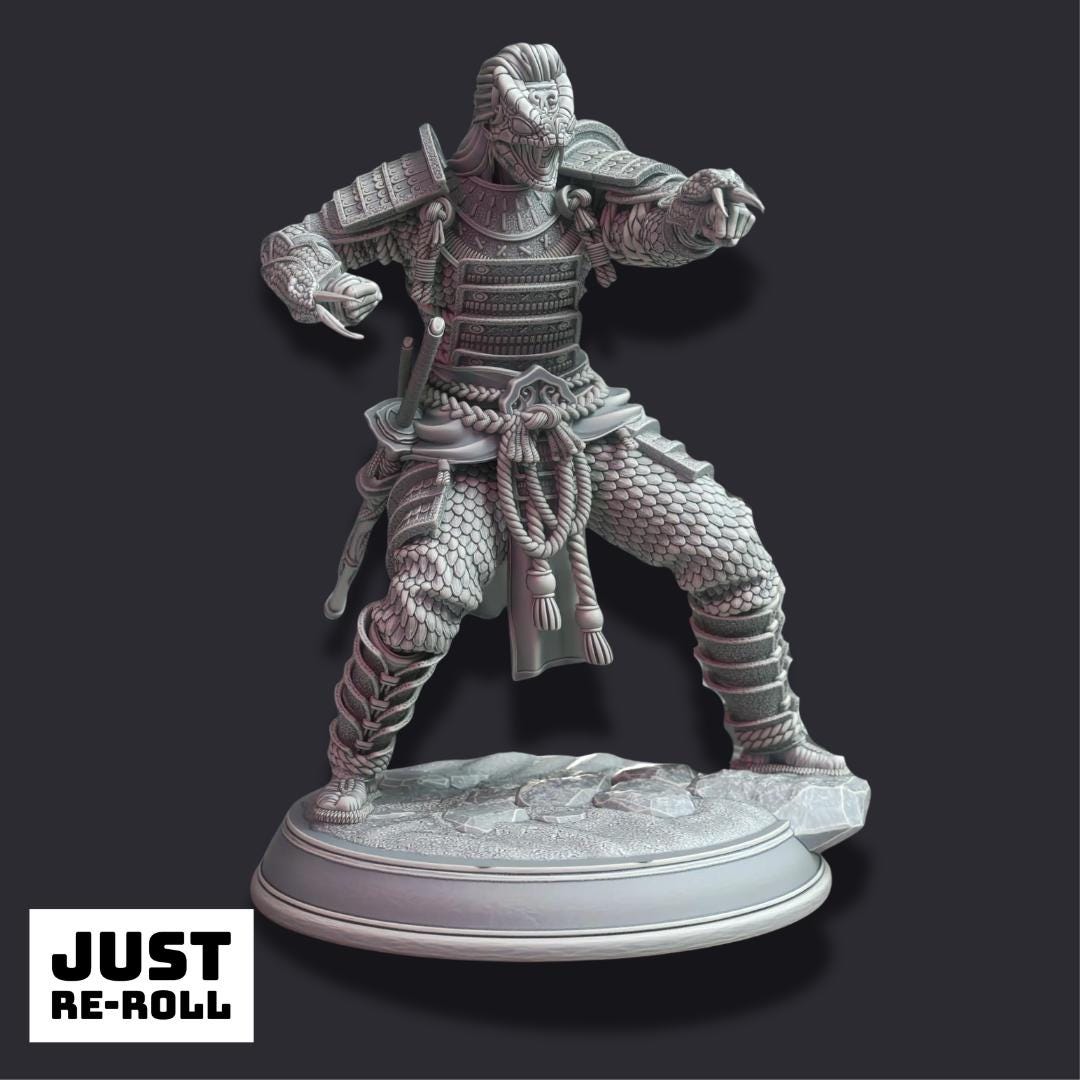Kazuhira Orochi – Peaceful Serpent - 3D Printed Fighter Character Miniature