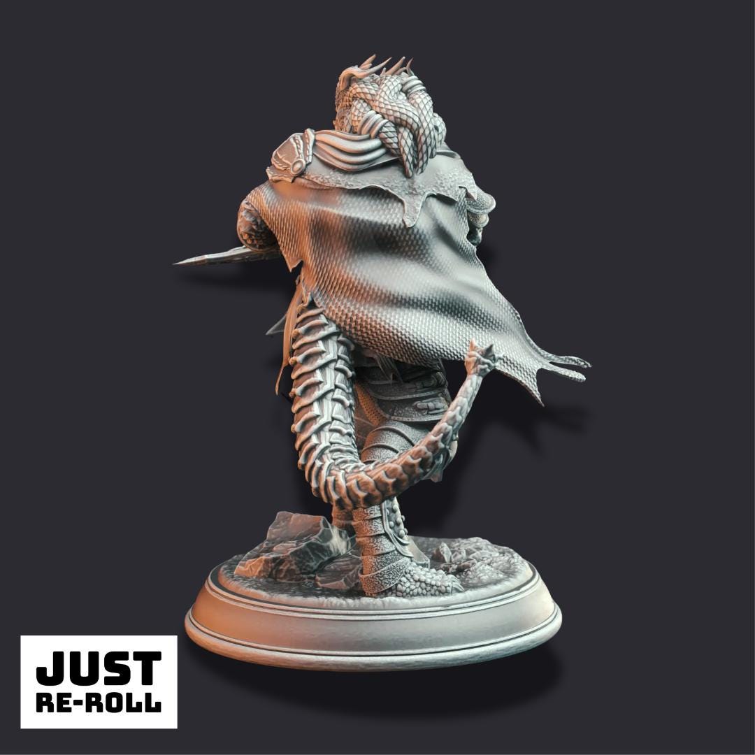 Umbrascale – Draconic Rogue - 3D Printed Ranger Character Miniature