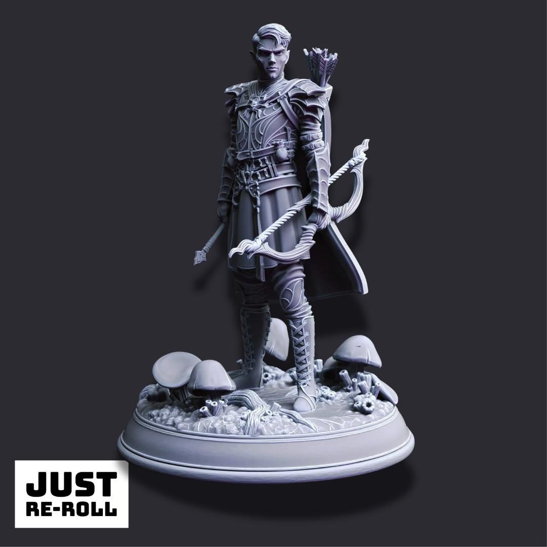 Irinax’s Chosen – Drow Soldiers - 3D Printed Fighter Character Miniature