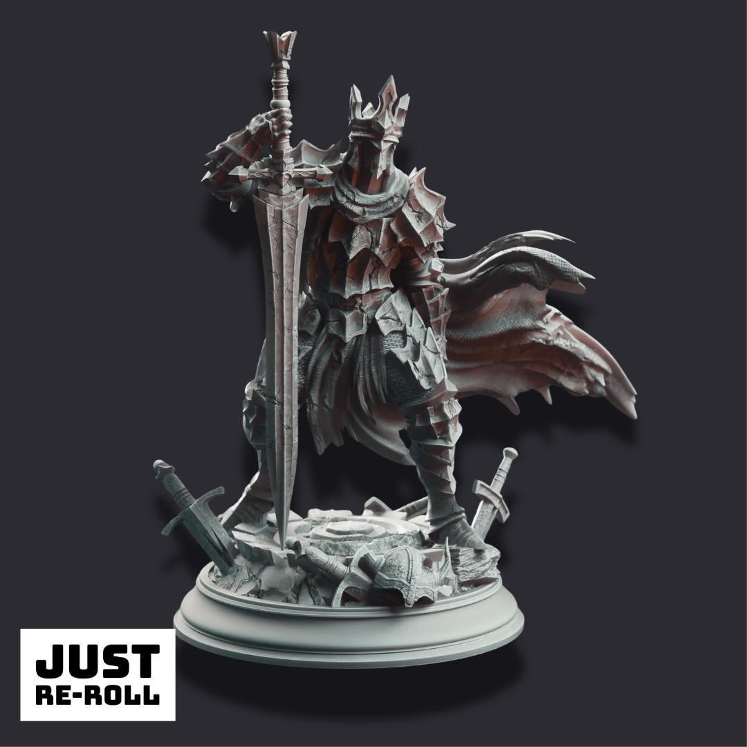 Ser Elias the Forgotten – Knight of the Void - 3D Printed Fighter Character Miniature