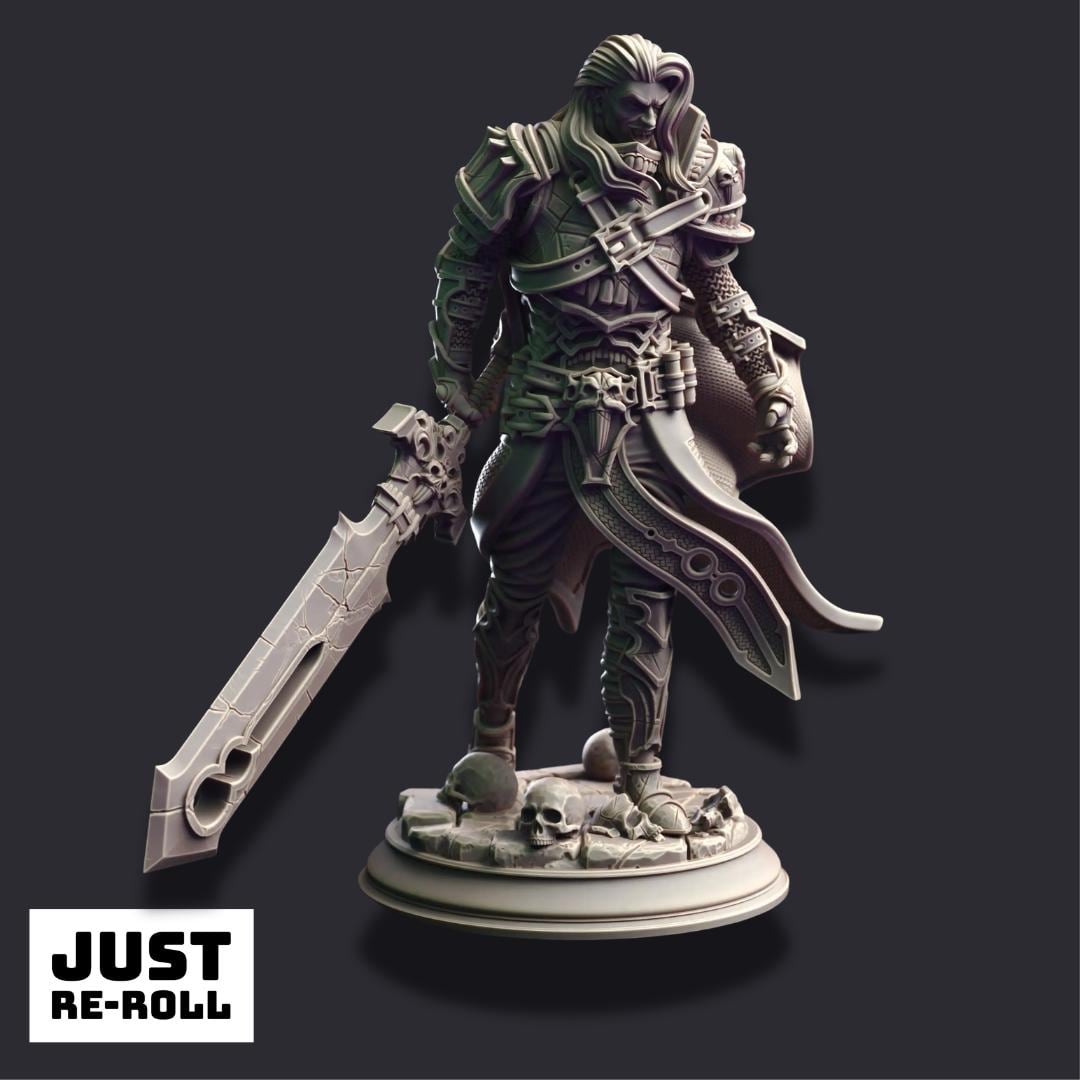 Ser Gaston – Vampire Knight - 3D Printed Fighter Character Miniature