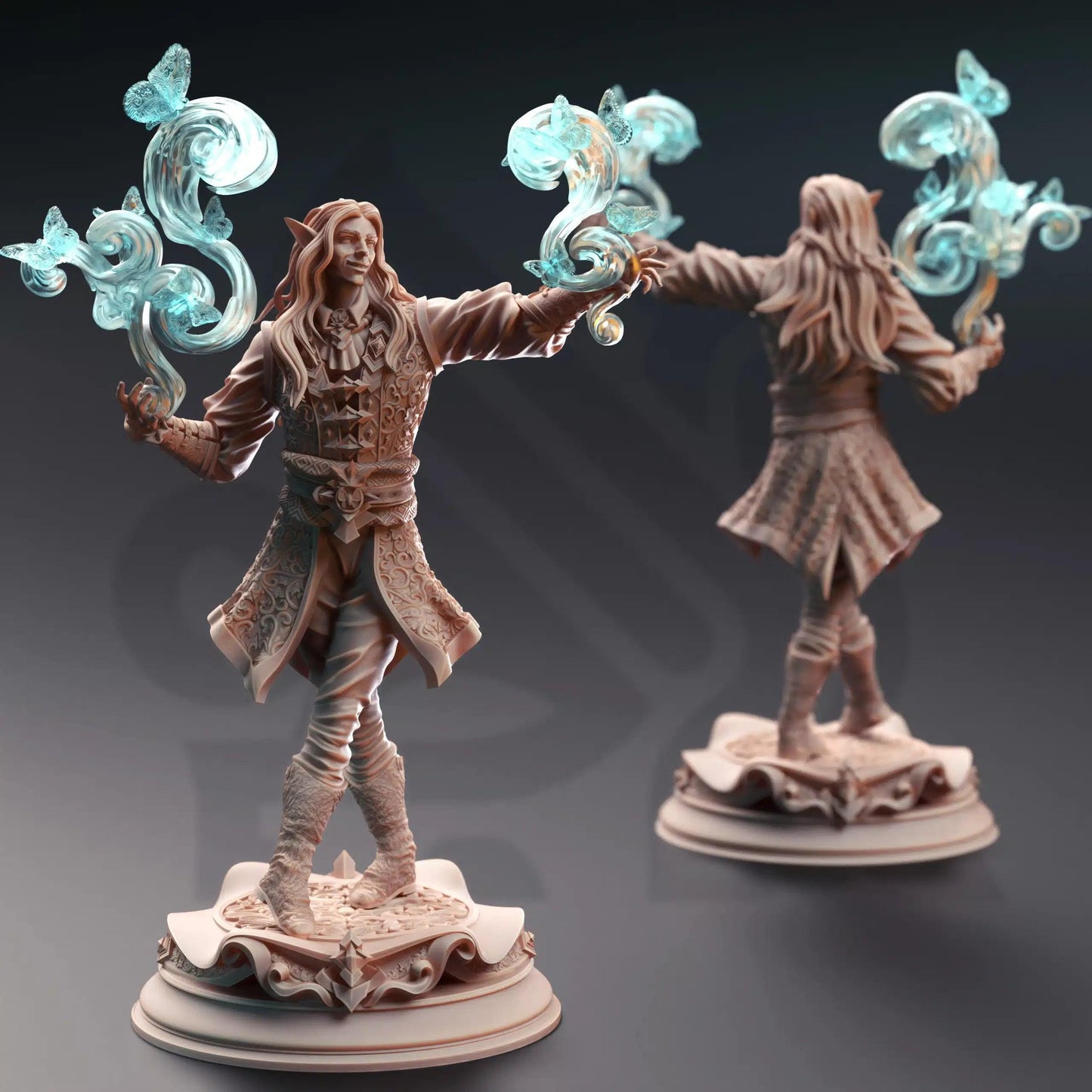 Thalorad “Goldhand” – Illustrious Elven Merchant - 3D Printed Sorcerer Character Miniature