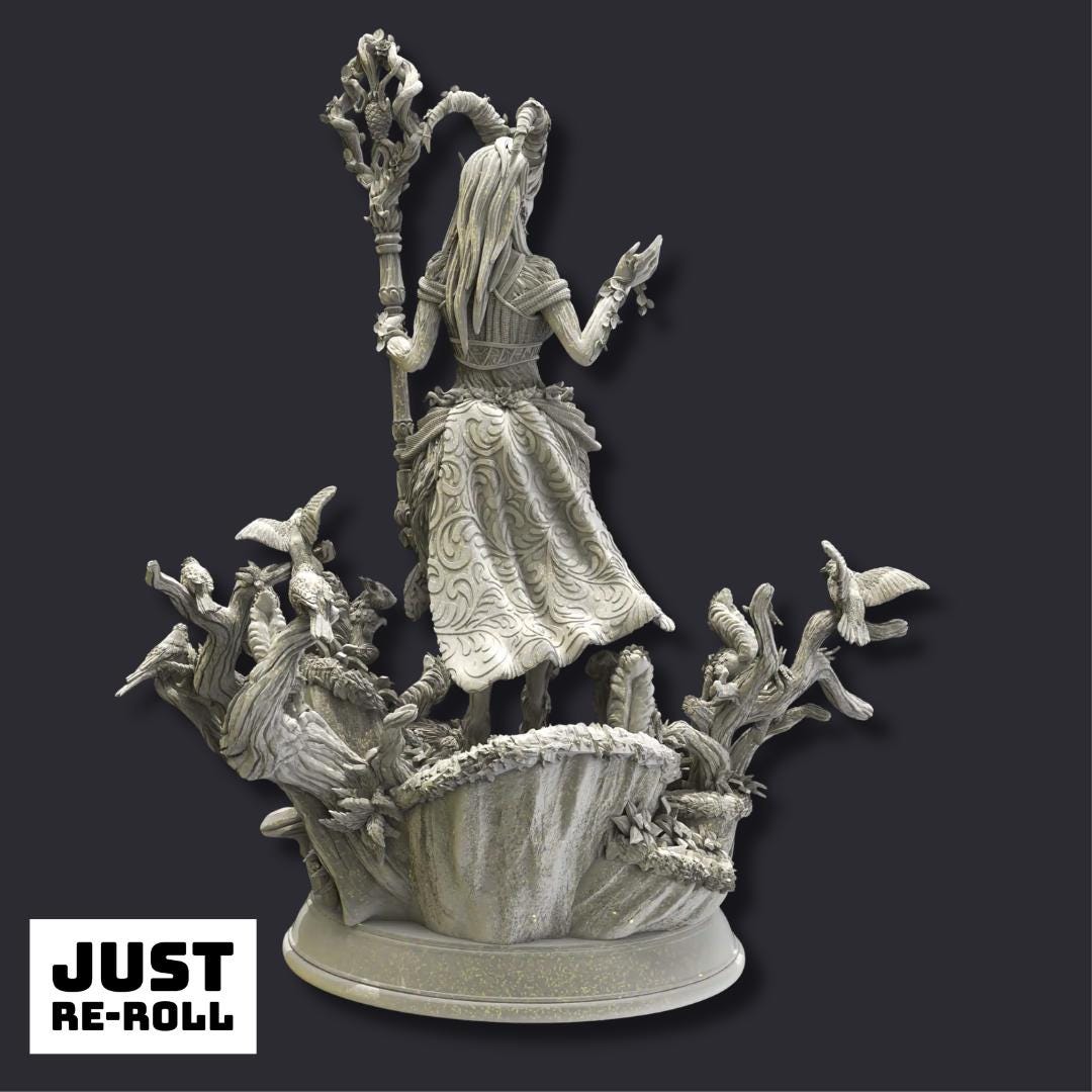 Renmaeth Custodian of the Body - 3D Printed Druid Character Miniature