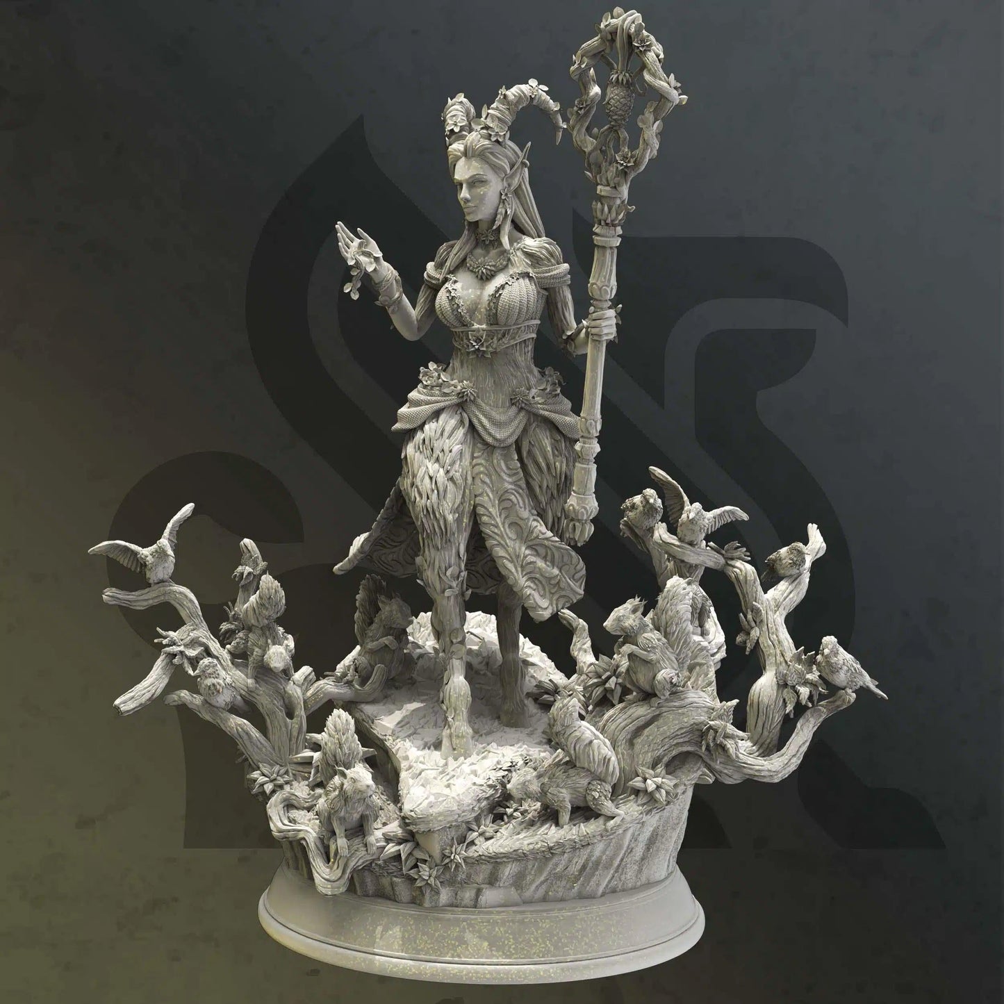 Renmaeth Custodian of the Body - 3D Printed Druid Character Miniature