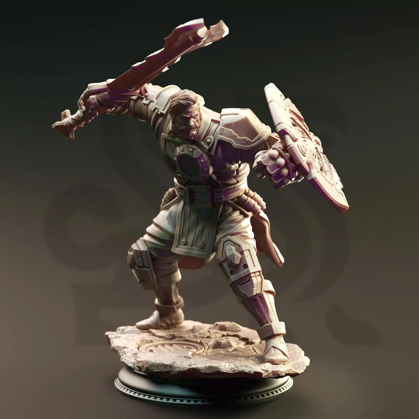 Brandyn Broadoak – Baldurian Enforcer - 3D Printed Artificer Character Miniature