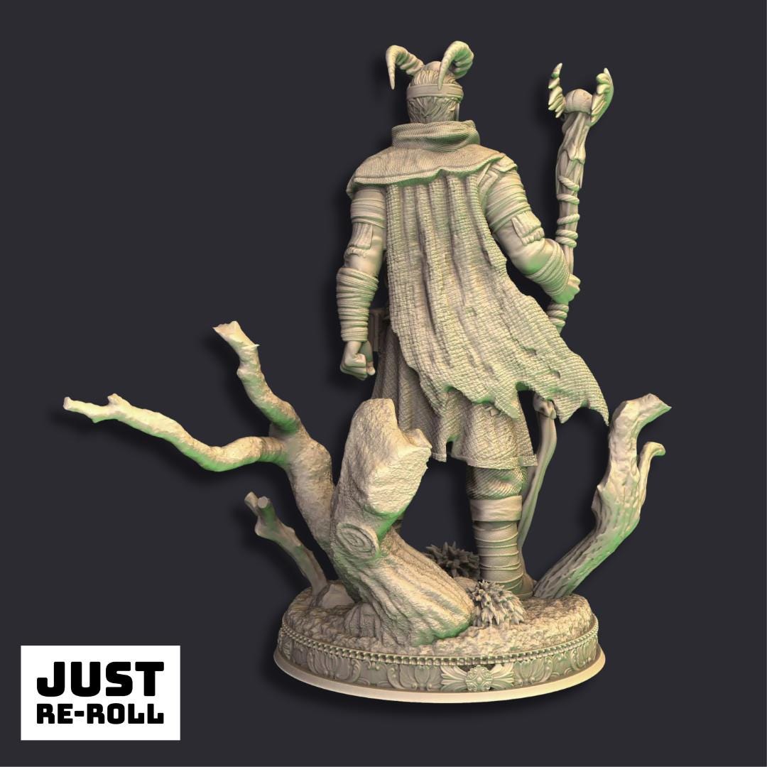 Noranor Gryphic Druid - 3D Printed Druid Character Miniature