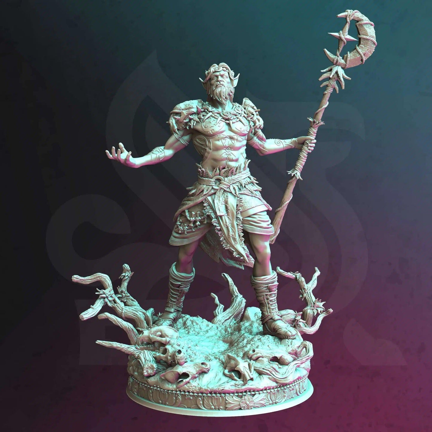 Druid of The Stars Aurelion - 3D Printed Druid Character Miniature