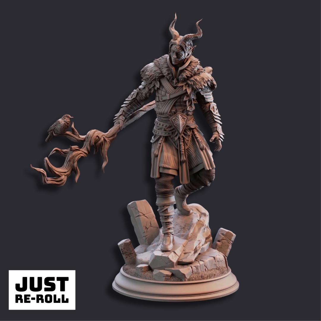 Garyck of Cinta Mar Infernal Forest Guardian - 3D Printed Druid Character Miniature