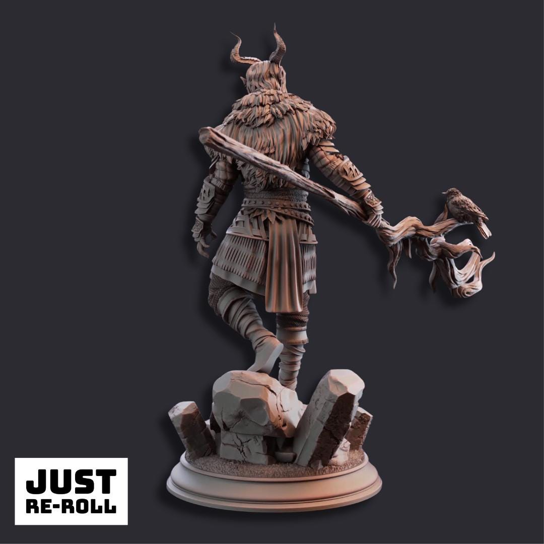 Garyck of Cinta Mar Infernal Forest Guardian - 3D Printed Druid Character Miniature