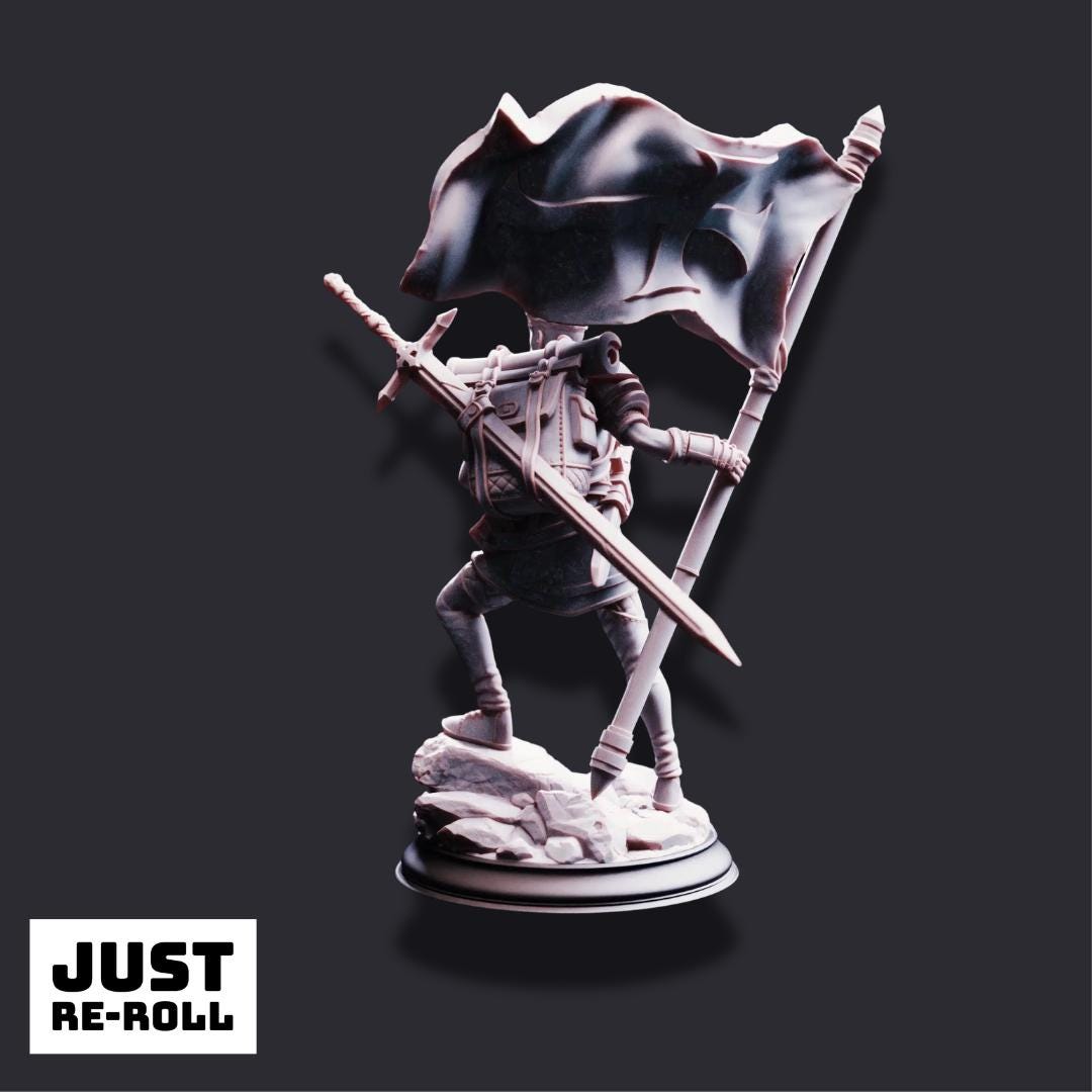 Lionel Donmeir – Squire of Justice - 3D Printed Paladin Character Miniature