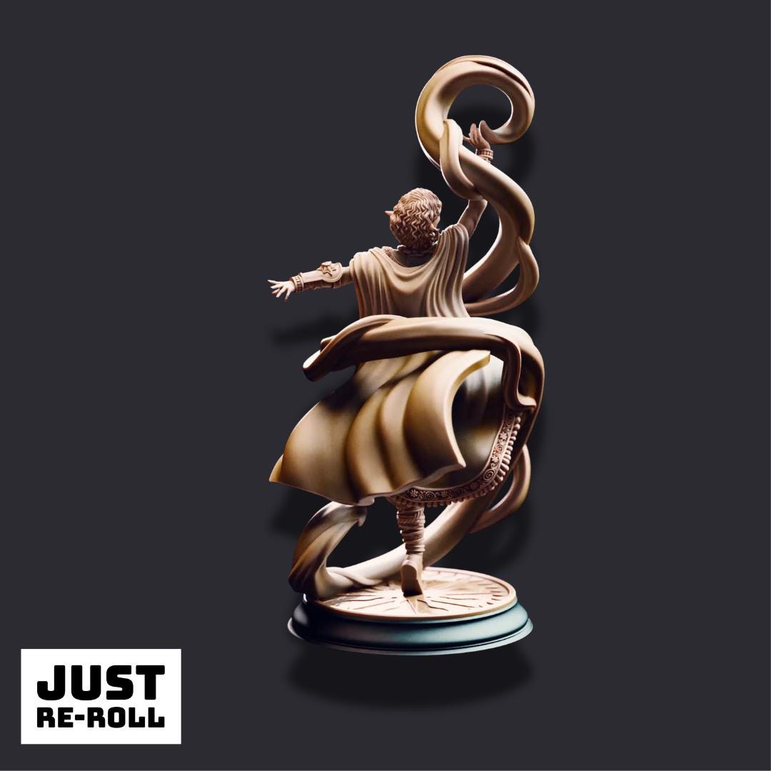 Juri the Lightdancer – Sun Sorcereress - 3D Printed Wizard Character Miniature