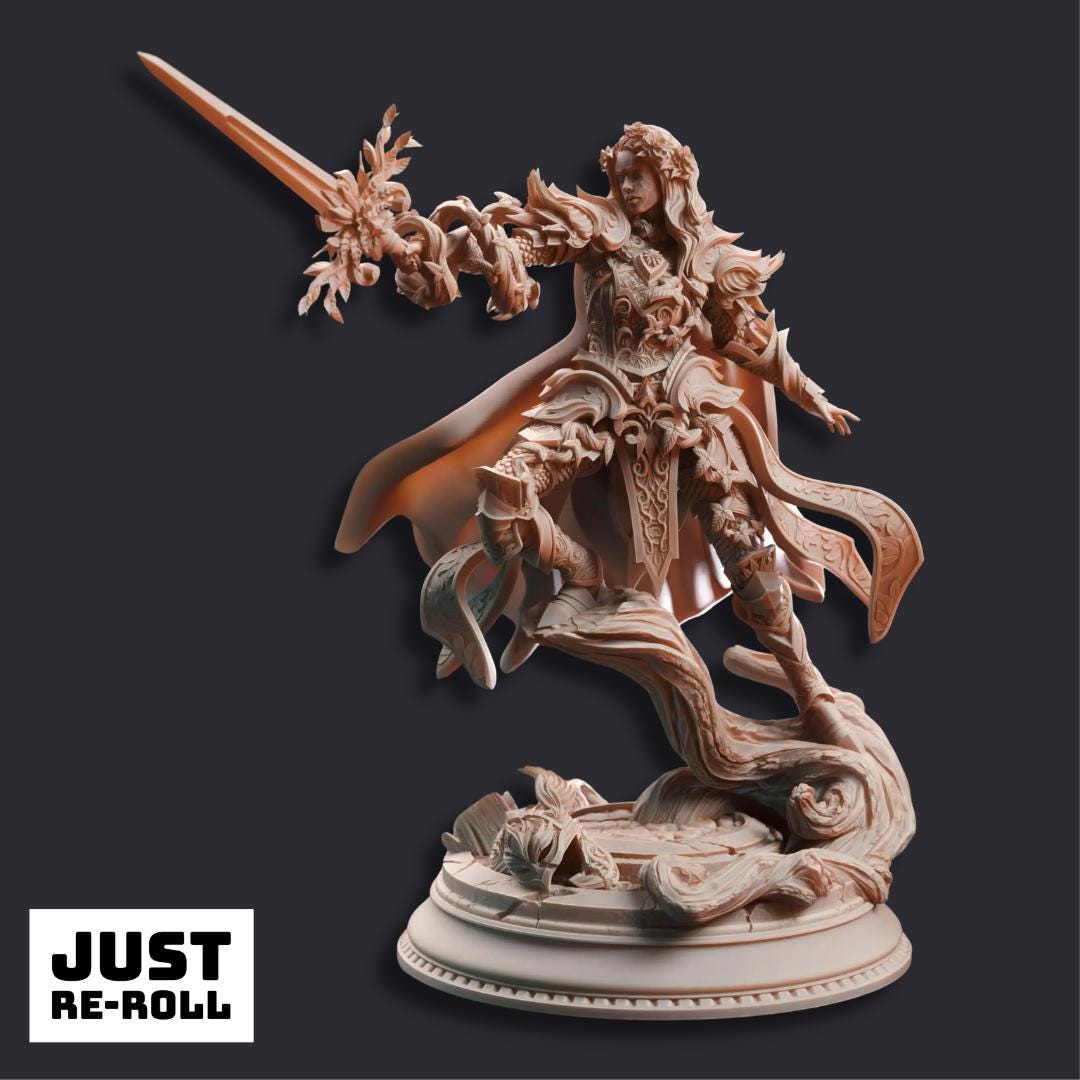 Celathyn Heir of Elven Hope - 3D Printed Druid Character Miniature