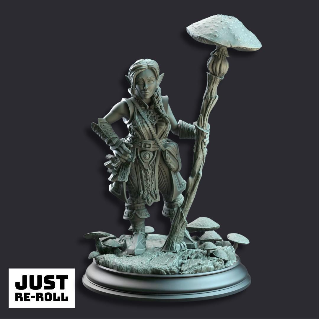 Cordelia the Homestead Hermit Halfling Druid - 3D Printed Druid Character Miniature