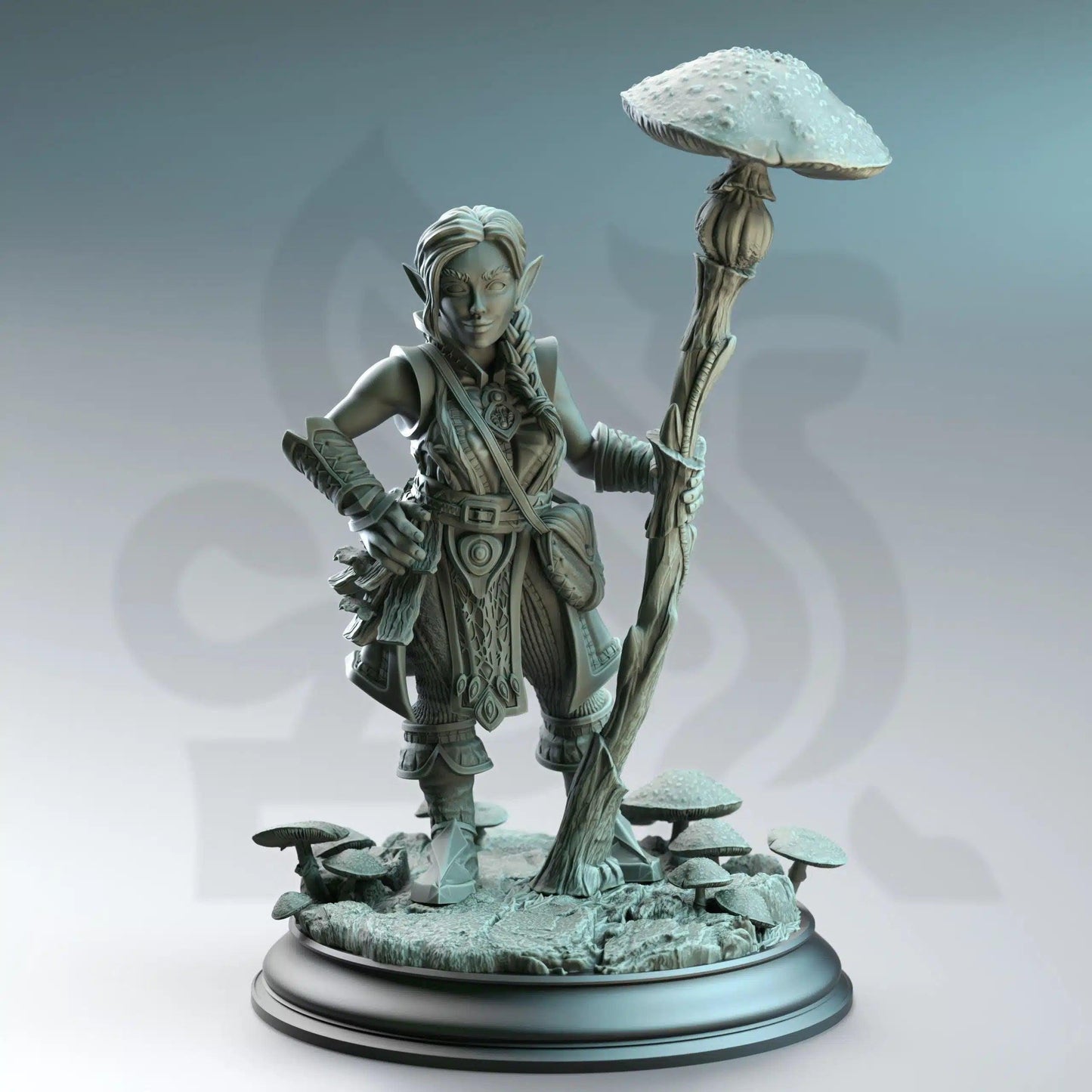 Cordelia the Homestead Hermit Halfling Druid - 3D Printed Druid Character Miniature