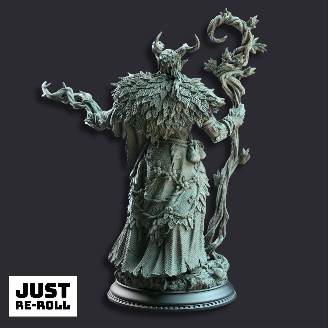 Old Barkhorn Satyr Druid - 3D Printed Druid Character Miniature