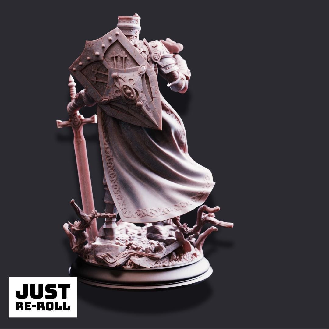 Ser Ludwig – Will of Horauthin - 3D Printed Paladin Character Miniature