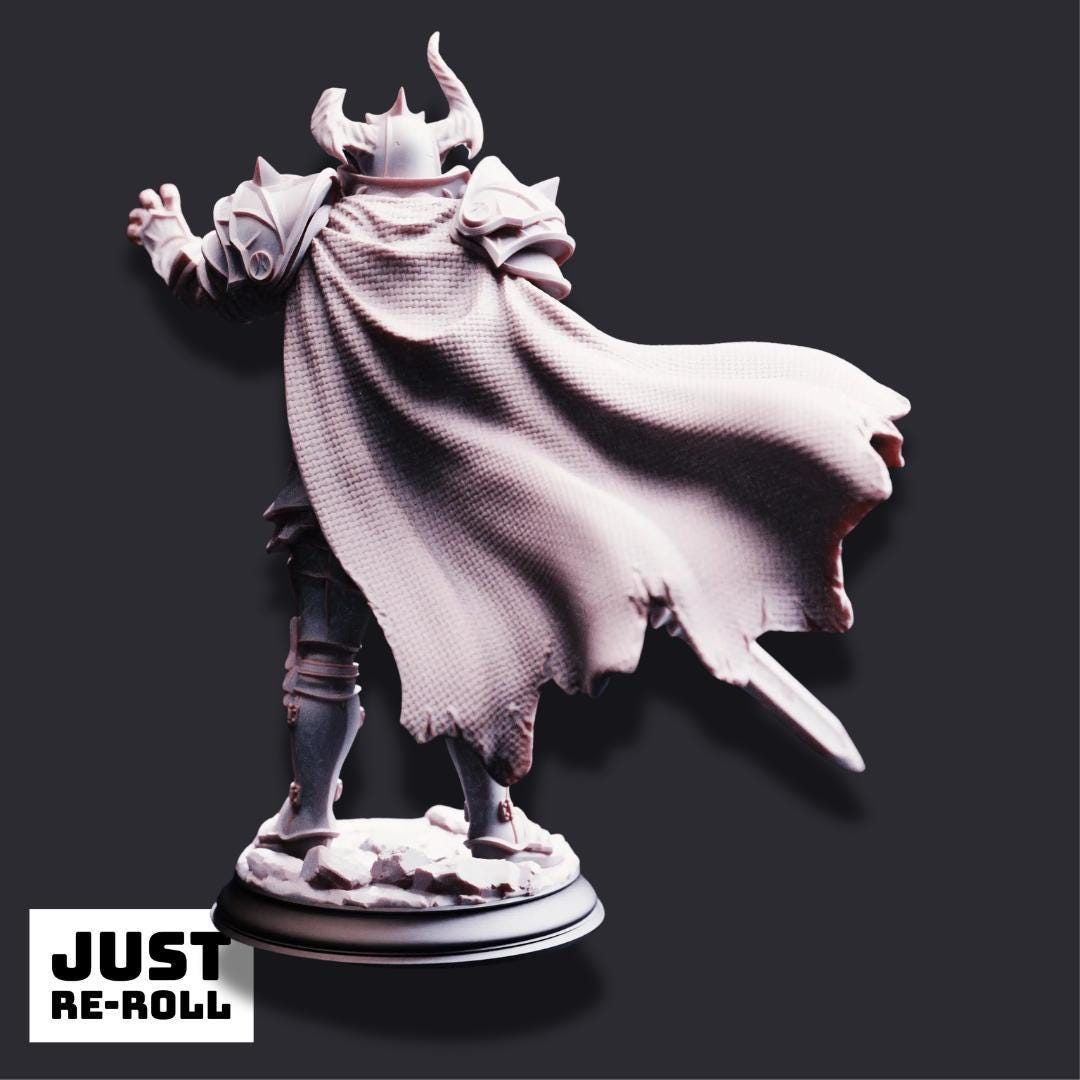 Vilnais the Ashen – Forsaken Paladin - 3D Printed Paladin Character Miniature