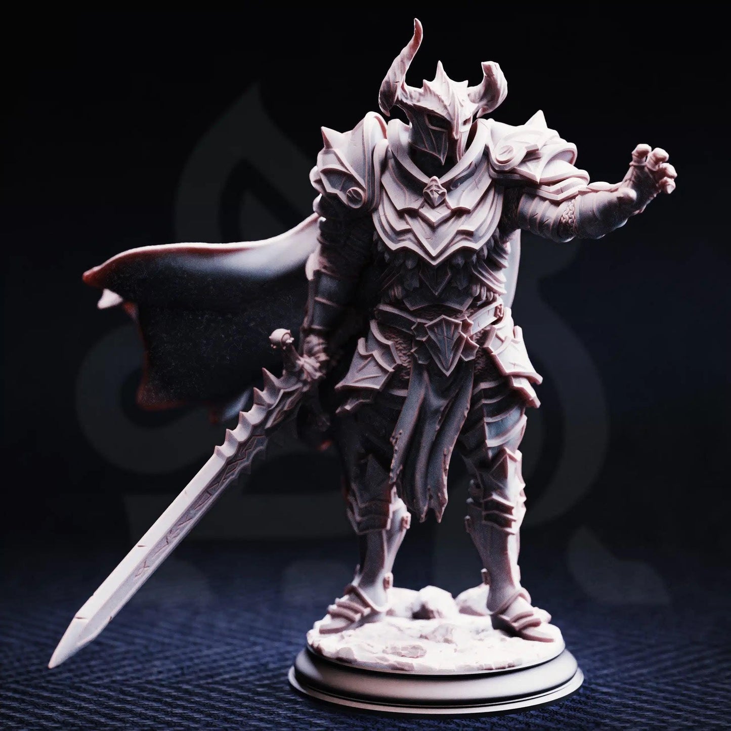 Vilnais the Ashen – Forsaken Paladin - 3D Printed Paladin Character Miniature