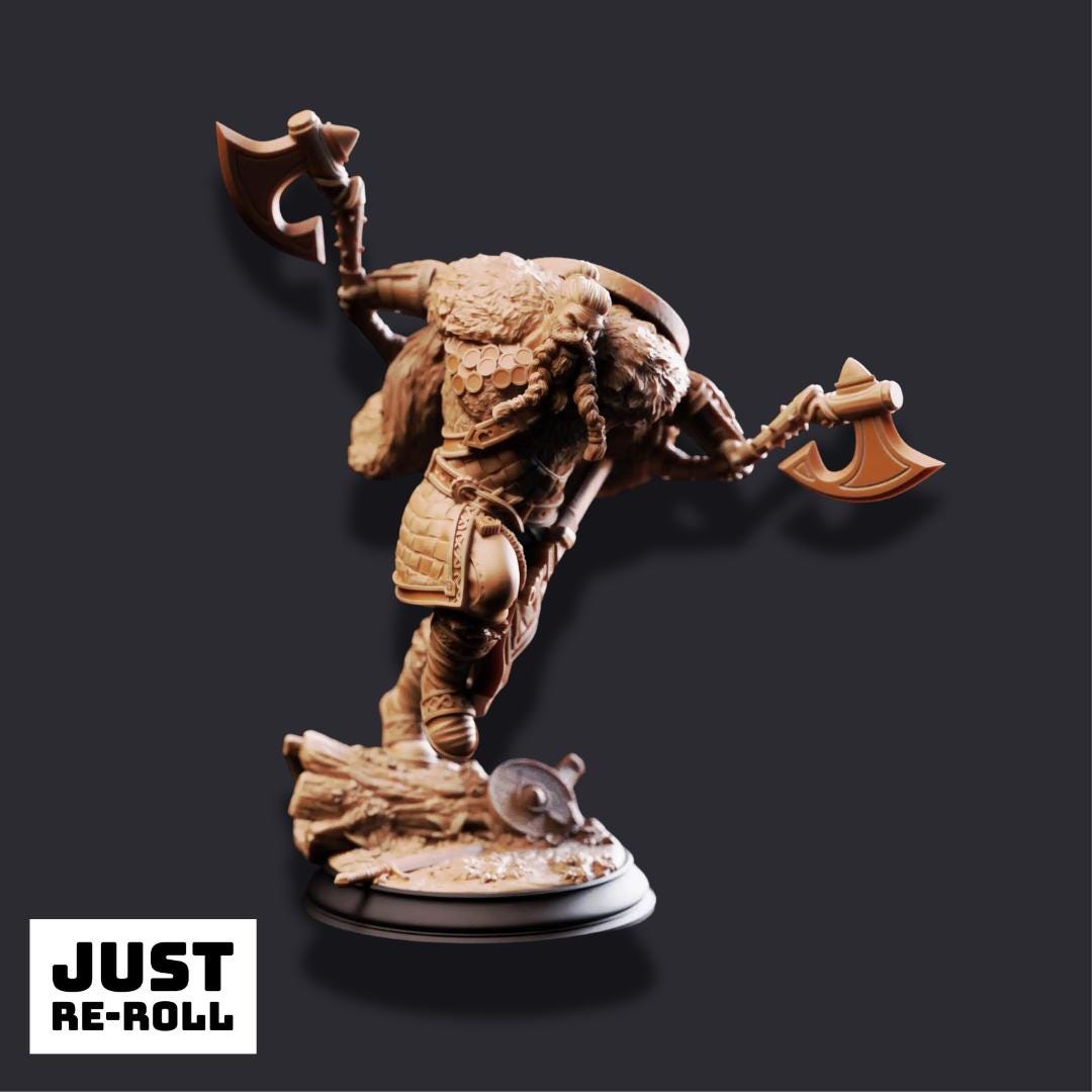 Magnar Nylstrom – Nordic War Chief - 3D Printed Barbarian Character Miniature
