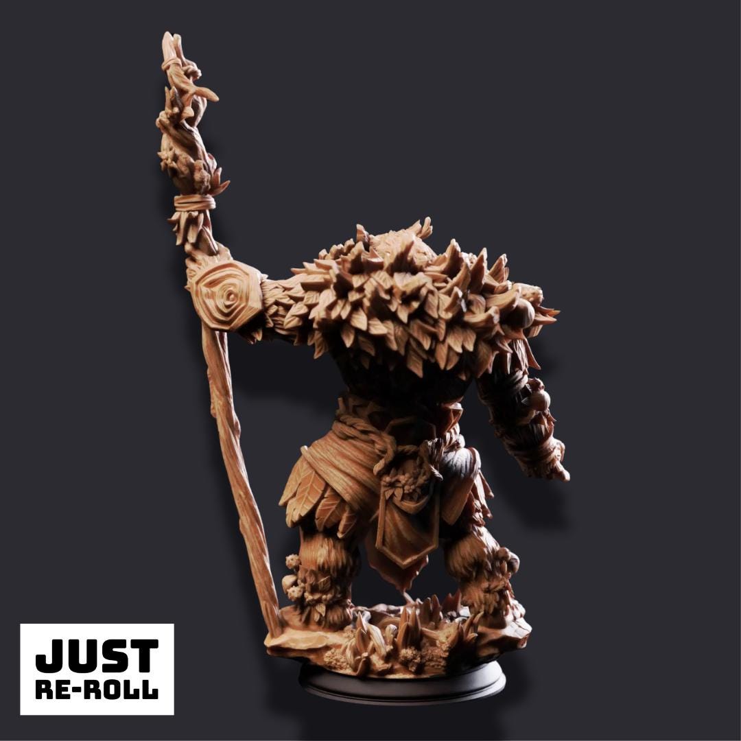 Hvitabjörn – Druid of the White Tundra - 3D Printed Druid Character Miniature