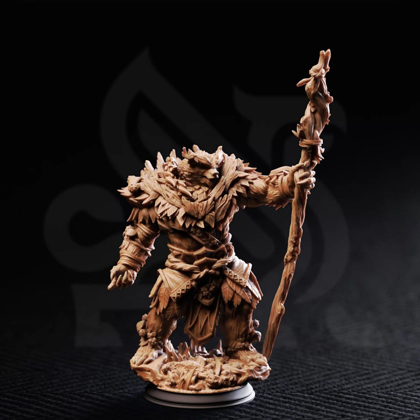 Hvitabjörn – Druid of the White Tundra - 3D Printed Druid Character Miniature