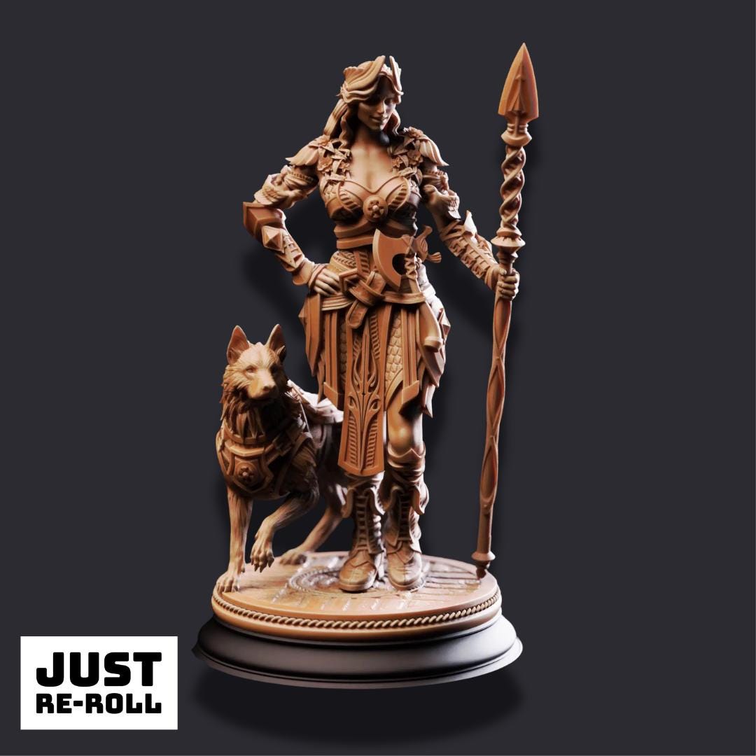 Frøya – Maiden of Life - 3D Printed Druid Character Miniature