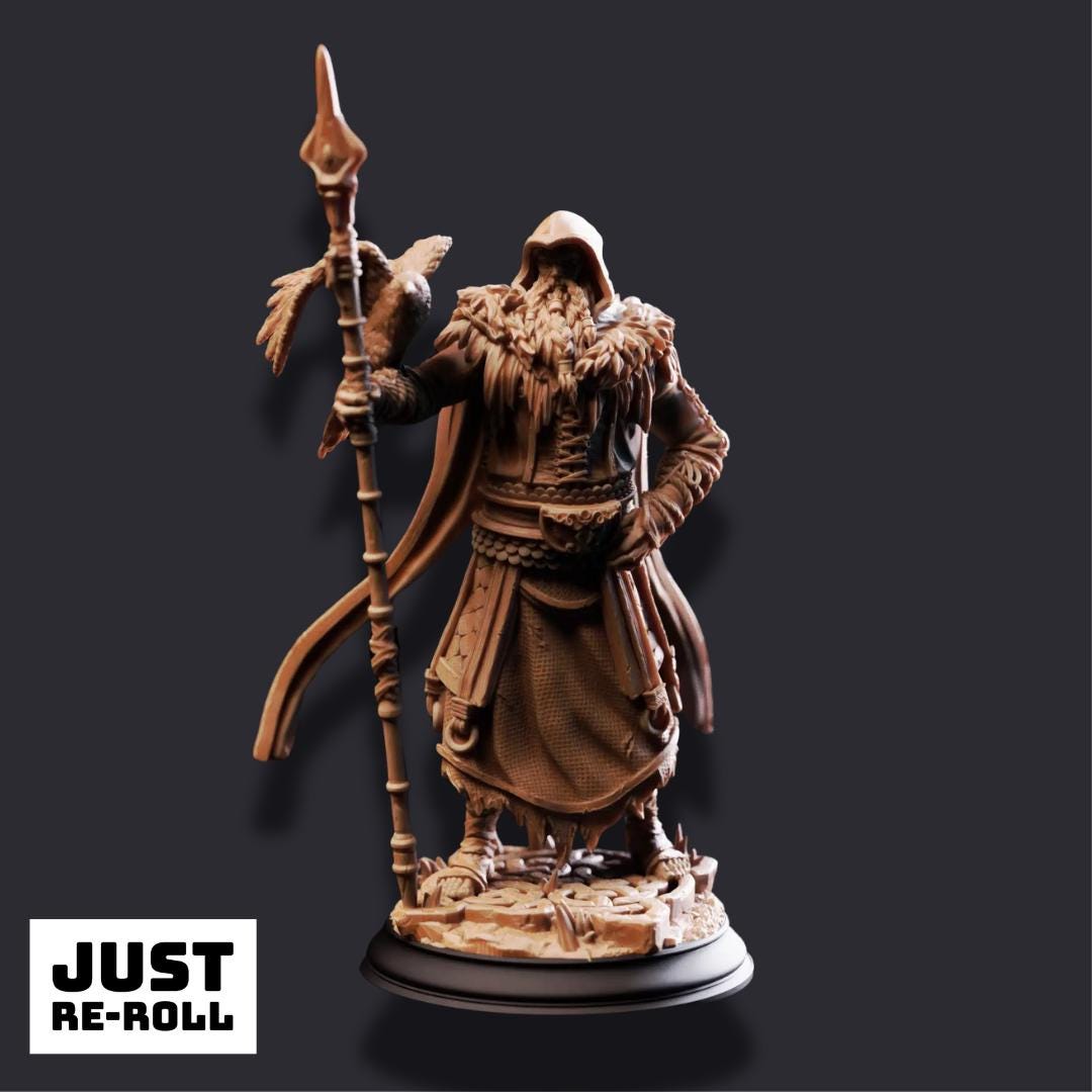 The One Eyed Wanderer - 3D Printed Druid Character Miniature