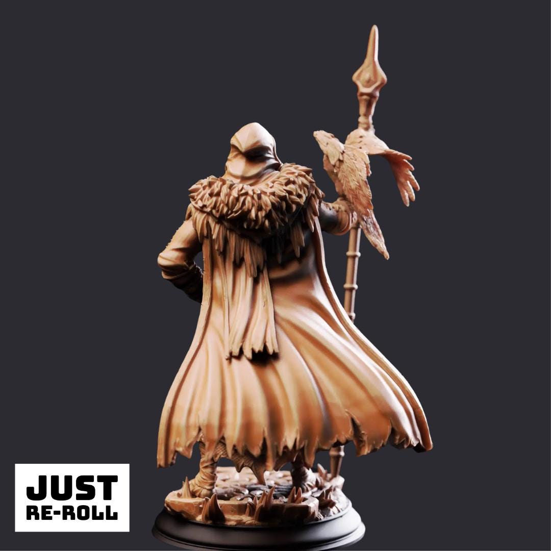 The One Eyed Wanderer - 3D Printed Druid Character Miniature