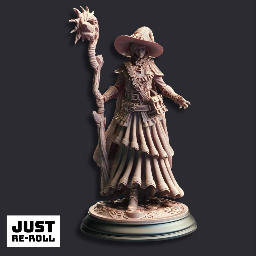 Alia of Ardris Adept of Evocation - 3D Printed Wizard Character Miniature