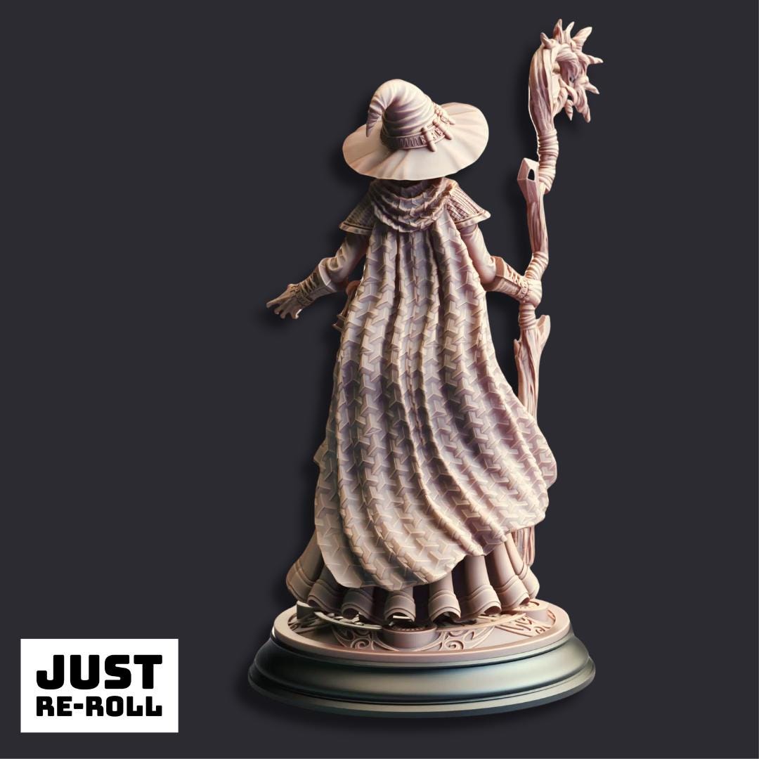 Alia of Ardris Adept of Evocation - 3D Printed Wizard Character Miniature