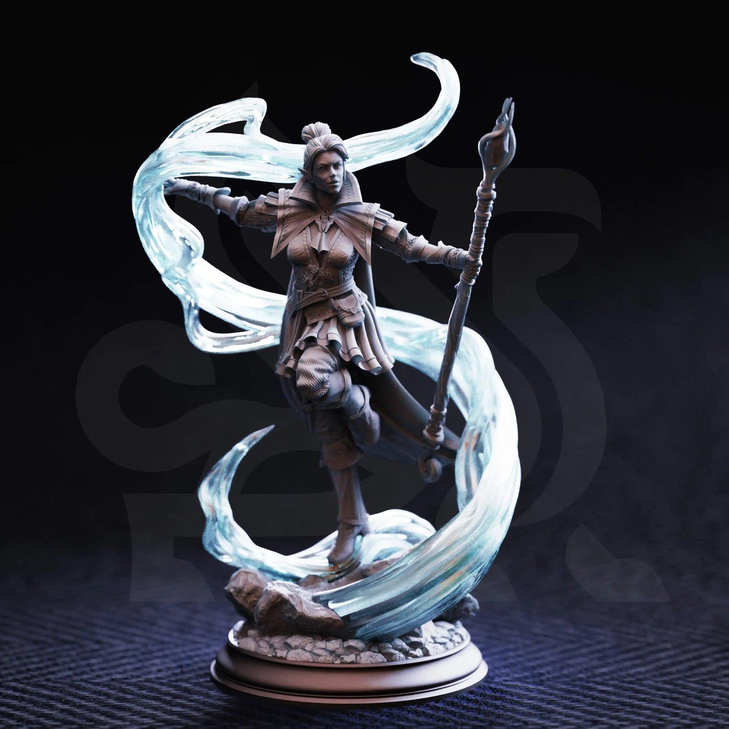 Sergeant Molly Cliffburn – Half-Elf Arcane Constable - 3D Printed Wizard Character Miniature