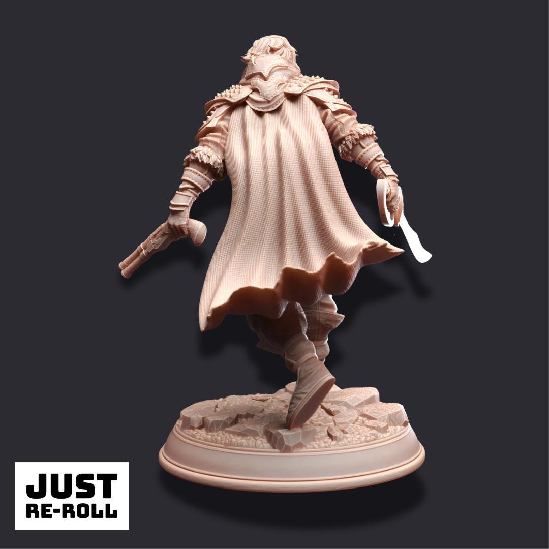 Derrick the Fin – Dusty Dirks Boss - 3D Printed Rogue Character Miniature