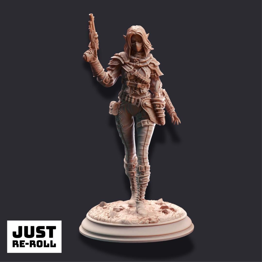Lendara “Slickshot” Varth - 3D Printed Rogue Character Miniature