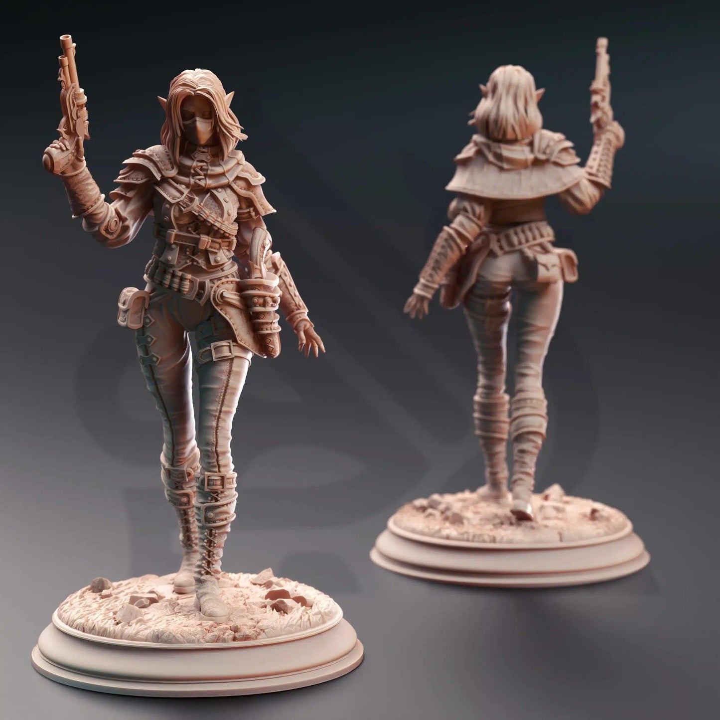 Lendara “Slickshot” Varth - 3D Printed Rogue Character Miniature