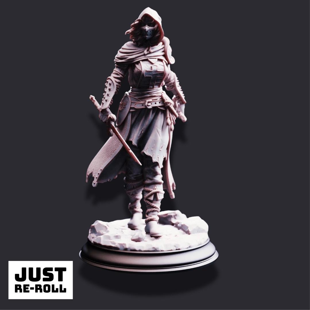 Delyna ro Unviel – Blade of Justice - 3D Printed Rogue Character Miniature
