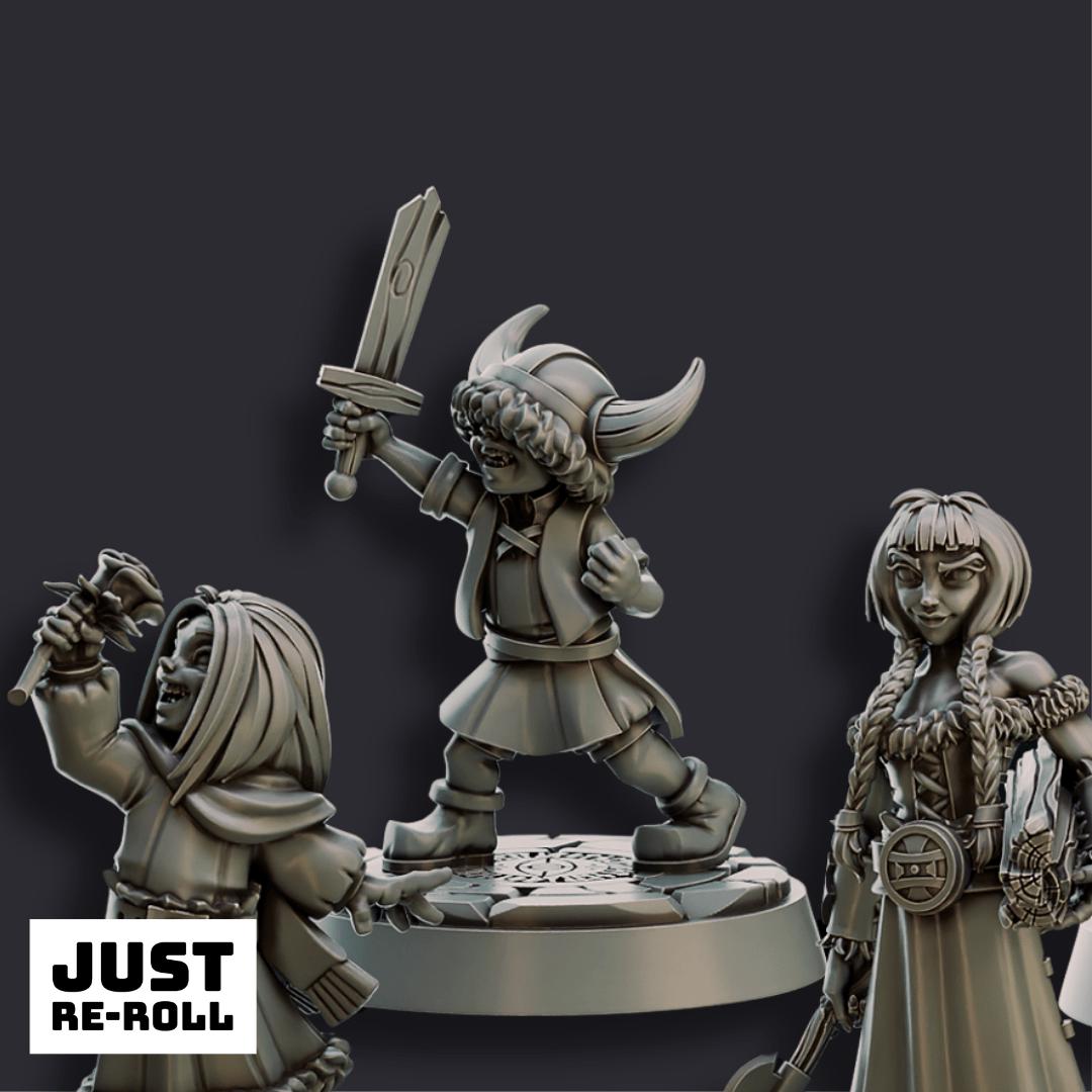 Viking Townsfolk - 3D Printed NPC Miniatures