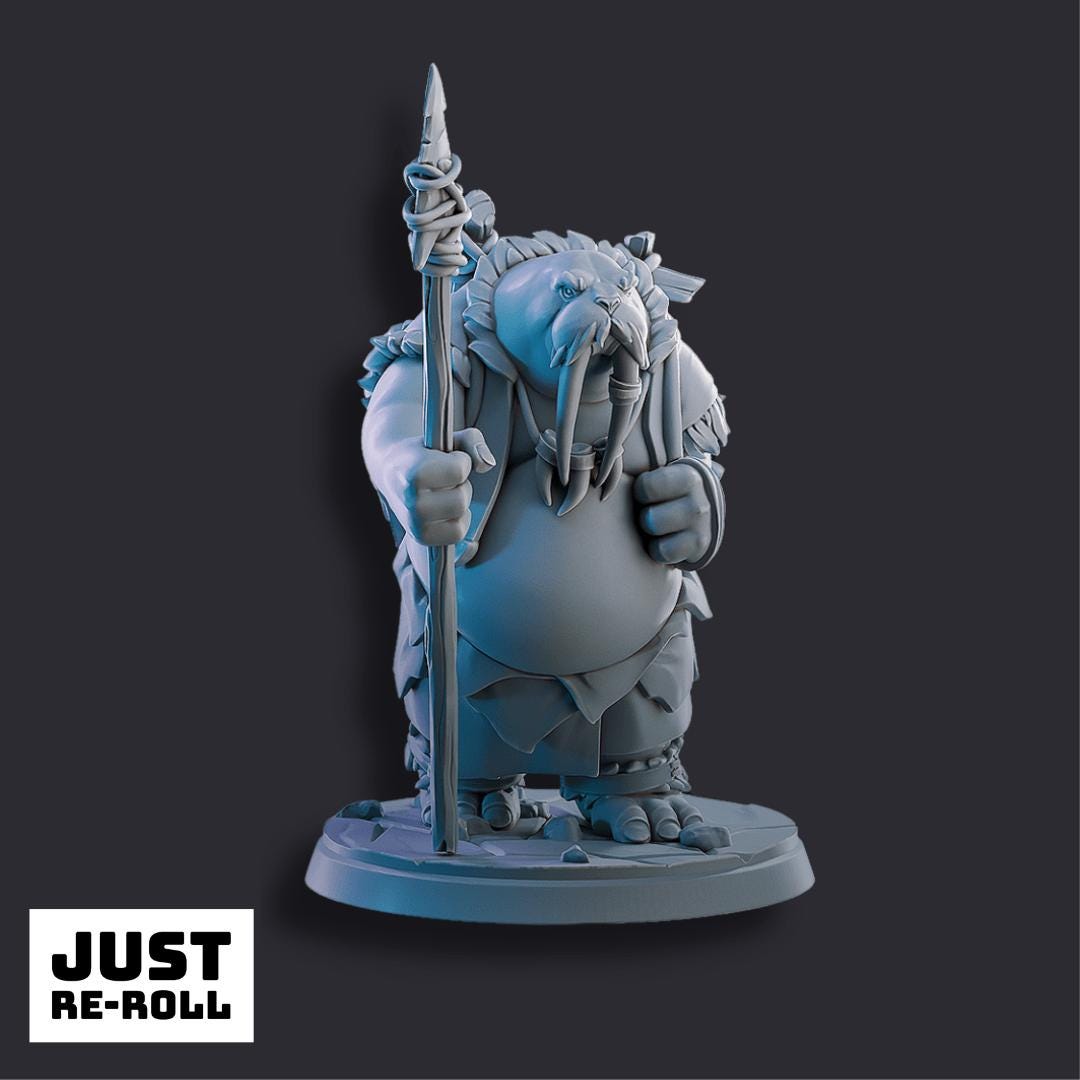 Walrus - 3D Printed Fantasy Walrus Miniatures