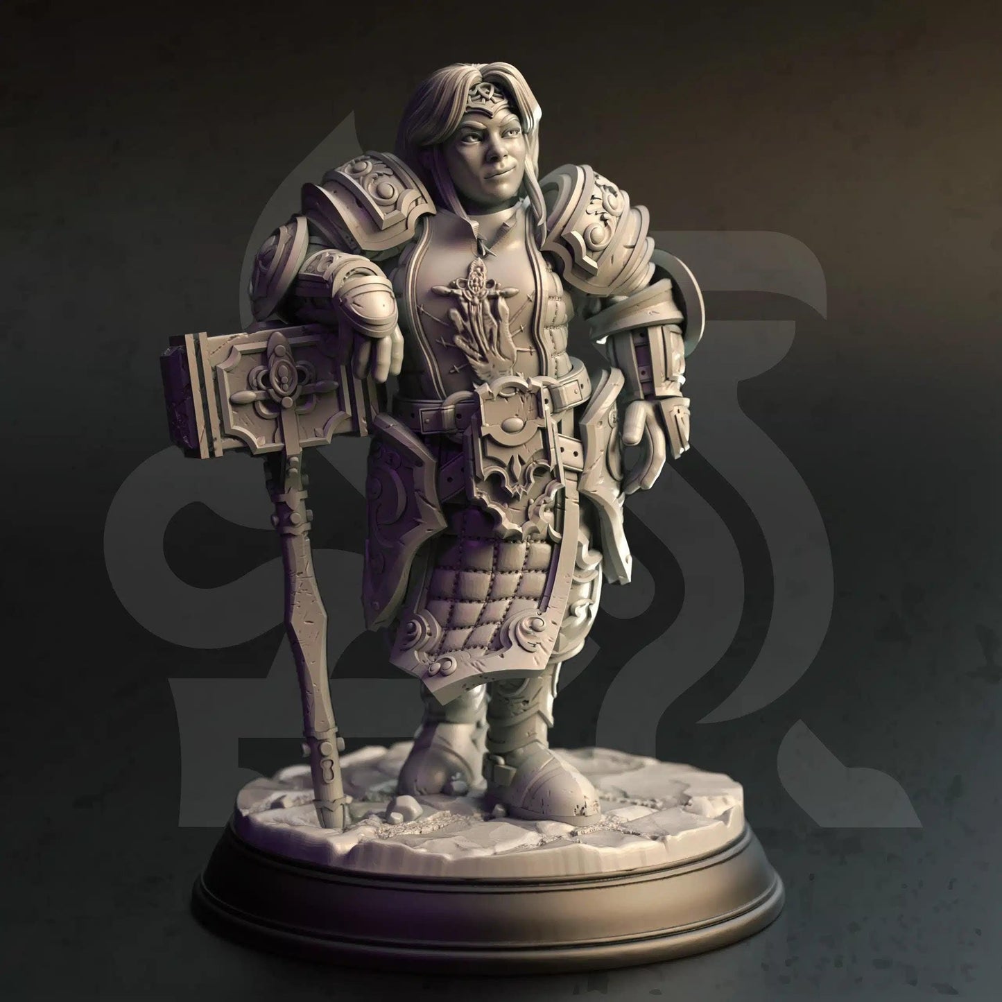 Enira Stronka Knight-Faith - 3D Printed Paladin Character Miniature