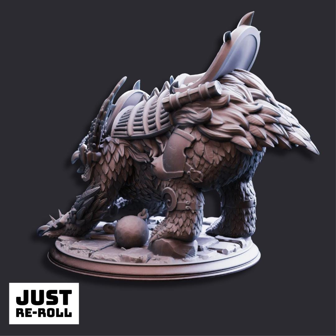 Old Betty War Owlbear - 3D Printed Monster Miniature