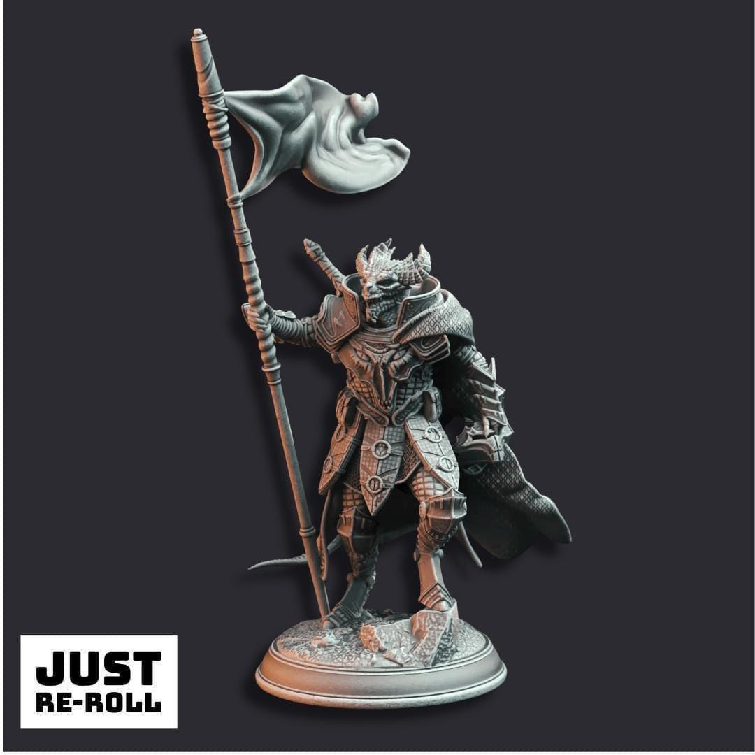 Horakthar Dragon Commander - 3D Printed Fighter Character Miniature