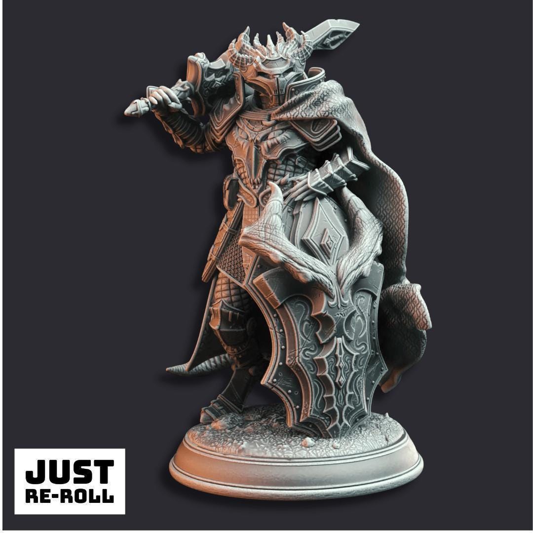 Horakthar Dragon Commander - 3D Printed Fighter Character Miniature