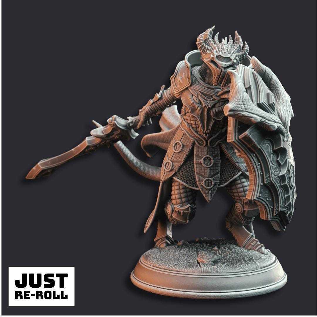Horakthar Dragon Commander - 3D Printed Fighter Character Miniature