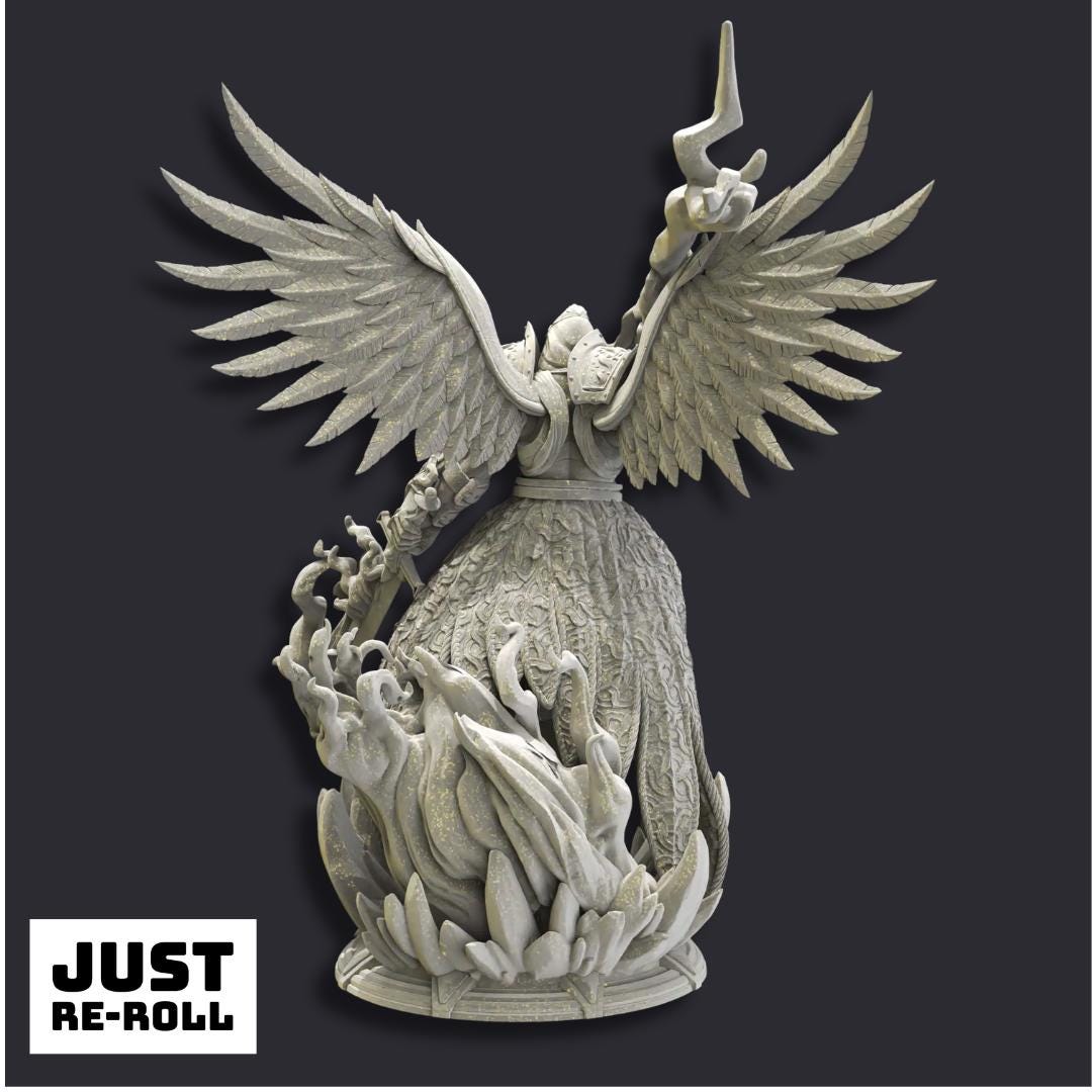 Erdrydion Bringer of Justice & Truth - 3D Printed Paladin Character Miniature