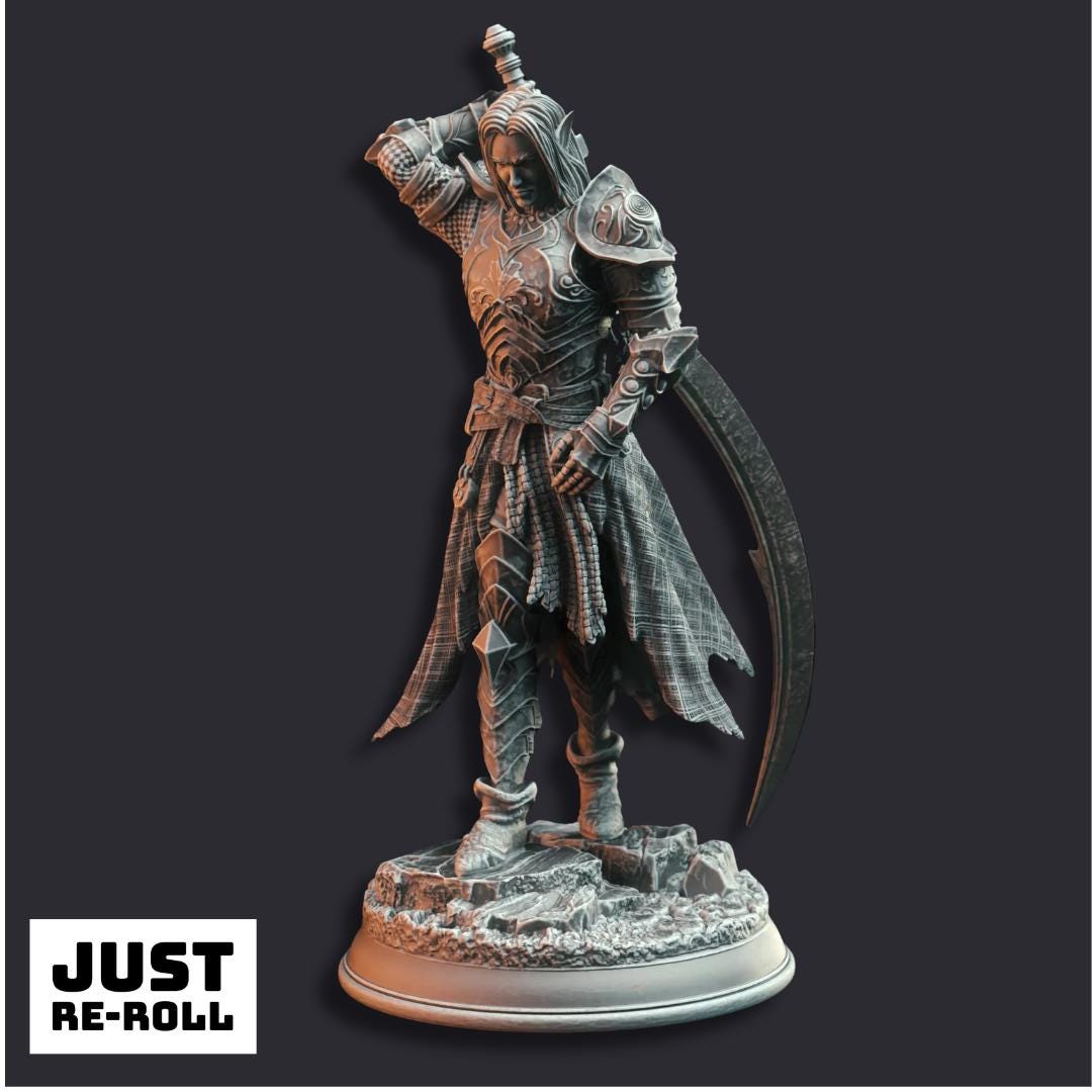 Relethyr Valin Paladin of the Beacon - 3D Printed Paladin Character Miniature
