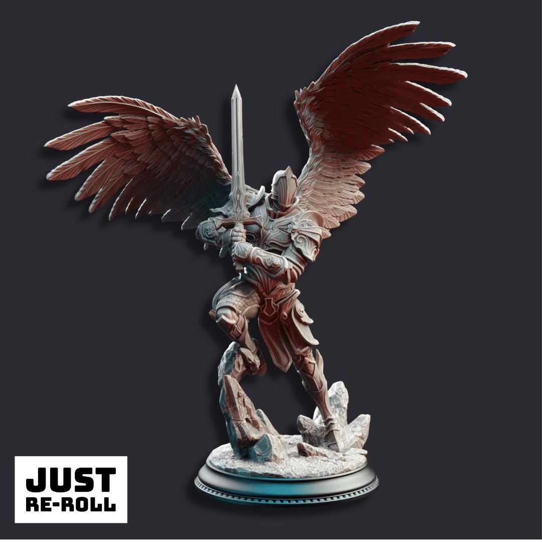 Angels of Syelden Selvaneri Warriors - 3D Printed Paladin Character Miniatures